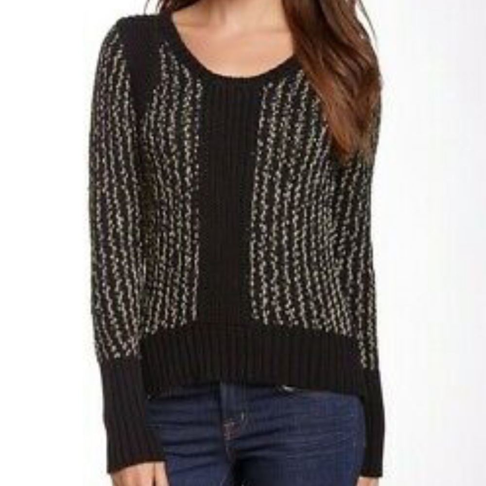 LaMade Black and Gold Metallic Sweater Size Large New with Tag